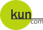 Grünes Kreislogo mit schwarzem Text "kun" und "com" rechts unten.