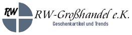 Logo von RW-Großhandel e.K. mit vier Quadranten und dem Text "Geschenkartikel und Trends".