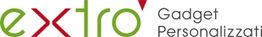 Logo con testo "extro' Gadget Personalizzati". Scritta in verde e rosso su sfondo bianco.