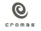 Spiralförmiges Logo mit Schriftzug "Cromas" darunter auf weißem Hintergrund.