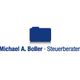 Logo mit blauem Ordner und Schrift "Michael A. Boller · Steuerberater".