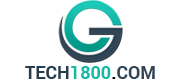 Logo of TECH1800 COM with a stylized "G" in teal and gray colors.
