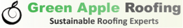 Green Apple Roofing logo with the tagline "Sustainable Roofing Experts."