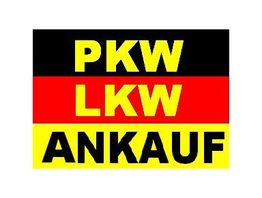 Text in Schwarz-Rot-Gold: "PKW LKW ANKAUF".
