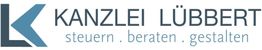 Logo der Kanzlei Lübbert, mit Text: steuern, beraten, gestalten.