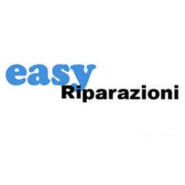 Logo "easy Riparazioni" con testo in blu e nero.