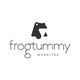 Logo of "frogtummy Websites" with a stylized frog design above the text.