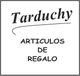 Texto: "Tarduchy Artículos de Regalo" en diseño simple sobre fondo blanco.