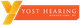 Logo of Yost Hearing, Morgantown, WV, with a stylized yellow "Y" and orange background.