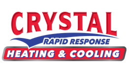 Logo for Crystal Rapid Response Heating & Cooling in red and blue text.