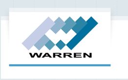 Abstract geometric logo with "WARREN" text in bold.