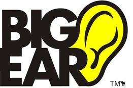 "Logo with 'BIG EAR' text and a stylized yellow ear incorporated into the design."