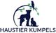 Logo mit Hund, Katze, Kaninchen und Papagei auf einem Ast. Text: "Haustier Kumpels".
