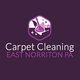 Logo for "Carpet Cleaning East Norriton PA" on a purple background with cleaning icon.