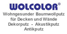 "WOLCOLOR Baumwollputz für Decken/Wände: Dekorputz, Akustikputz, Antikputz."