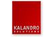 Rotes Logo mit der Aufschrift "Kalandro Solutions" in weißer Schrift.