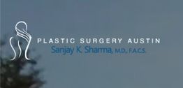 Logo for Plastic Surgery Austin with text: Sanjay K. Sharma, MD, FACS.