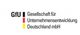 GfU-Logo mit Text: Gesellschaft für Unternehmensentwicklung Deutschland mbH.
