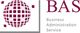 Logo mit Kugel und Text: BAS Business Administration Service.