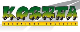 Logo mit grünem "KOSZTA" und gelbem "Overnight Logistic" auf weißem Hintergrund.