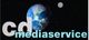 CD-Logo vor Erde und Mond im Weltraum, mit Text "cd mediaservice".