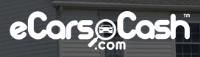 Logo for eCarsCash featuring a stylized magnifying glass with a car inside.