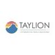 Logo with a stylized mountain and sunburst beside the word "Taylion" on a white background.
