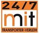 Logo mit Aufschrift "24/7 mit TRANSPORTER-VERLEIH" in Schwarz und Orange auf weißem Hintergrund.