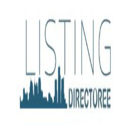 Text logo with "Listing Directoree" and a silhouette of skyscrapers underneath.