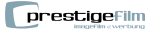 Logo mit Schriftzug "prestigeFilm" und Slogan "Imagefilm und Werbung".