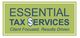 Logo for Essential Tax Services with the slogan "Client Focused. Results Driven."