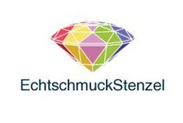Logo eines farbigen Diamanten mit dem Text "EchtschmuckStenzel" darunter.