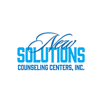 Logo reading "New Solutions Counseling Centers, Inc." in blue text on a white background.