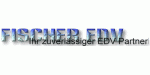 Logo mit Text "FISCHER EDV" und "Ihr zuverlässiger EDV-Partner!" auf weißem Hintergrund.
