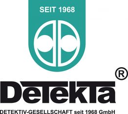 Logo der Detekta Detektiv-Gesellschaft seit 1968 in grün und schwarz.