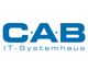 Blaues Firmenlogo mit der Aufschrift "CAB IT-Systemhaus".