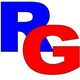 Lettere "R" blu e "G" rossa sovrapposte su sfondo bianco.