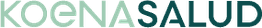 Texto del logotipo "Koena Salud" en letras verdes y azules sobre fondo transparente.