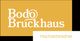 Gelbes Logo mit weißem Text: "Bodo Bruckhaus" und "Hochzeitsredner" in kleinerem Schriftzug.