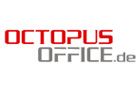 "Logo von Octopus Office in rot und grau auf weißem Hintergrund."