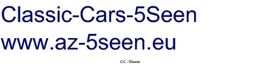 Text in Blau: "Classic-Cars-5Seen", "www.az-5seen.eu", "CC-5Seen".