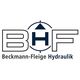Logo mit den Buchstaben BHF und Text „Beckmann-Fleige Hydraulik“ darunter.