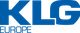 Blauw KLG Europe-logo op een witte achtergrond.