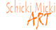 Text "Schicki Micki ART" in stilvoller Schrift, "ART" in orange hervorgehoben.