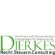 Logo mit grünem Text: "DIERKES" und kleinerem Text "Recht.Steuern.Consulting" darunter.