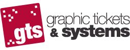 Logo of Graphic Tickets & Systems with a red square and "gts" text.