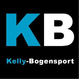 Logo mit "KB" und Text "Kelly-Bogensport" auf schwarzem Hintergrund.