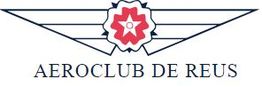 Logotipo de Aeroclub de Reus: ala con estrella roja al centro y texto abajo.