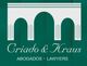 Logo de Criado & Kraus, abogados, con un diseño de arco en fondo verde.