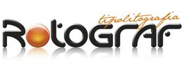 Logo con la scritta "Rolograf" e "tipolitografia" in arancione sopra.